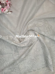 KOTA DORIA EMBROIDERY WORK SAREE GREY