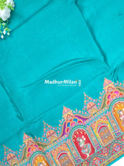 PASHMINA BROCADE SAREE RAMA
