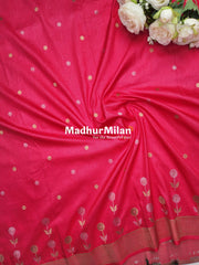 SUNFLOWER MALAI SILK SAREE PINK