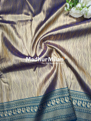 KALANJALI TISSUE SILK SAREE DUSTY PURPLE RAMA