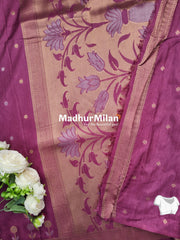 SUNFLOWER MALAI SILK SAREE ONION PINK