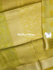 DHARINI BRASSO SAREE LEMON GREEN