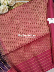 POORVIKA UPPADA SOFT SILK SAREE VOILET LIGHT PINK