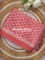 SWISS COTTON SAREE PINK