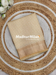 ASSAM SILK PRINTED SAREE DUSTY YELLOW