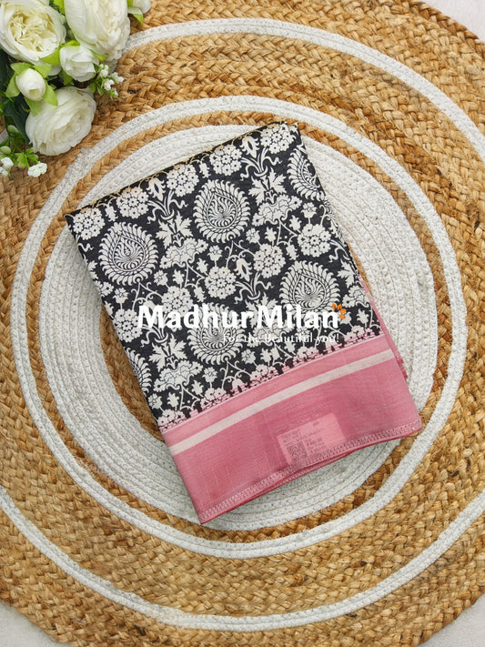 CHARCOAL BEAUTY SAREE RED BLACK