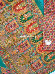 PASHMINA BROCADE SAREE RAMA