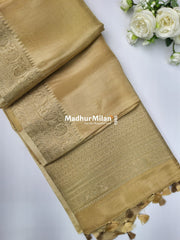 BANARASI TISSUE ORGANZA SAREE GOLD