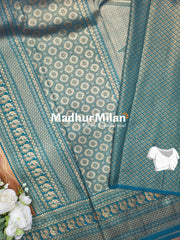 KALANJALI TISSUE SILK SAREE DUSTY ORANGE RAMA