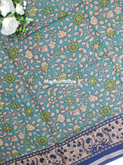 KALAMKARI PRINT KAJU SILK SAREE RAMA