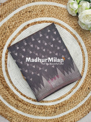 KOVAI TEMPLE SILK COTTON SAREE DUSTY BROWN