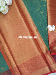 BANARASI KORA SILK SAREE GREEN