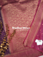 BANARASI COTTON LOOMS BRINJAL PINK