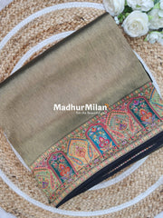 BANARASI GOLD TISSUE MEENA WEAVE SAREE BLACK