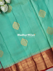 KANCHI BUTTA BORDER SAREE PISTA RED