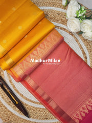 WEAVING TISSUE BUTTA PIPPING BORDER YELLOW PEACH