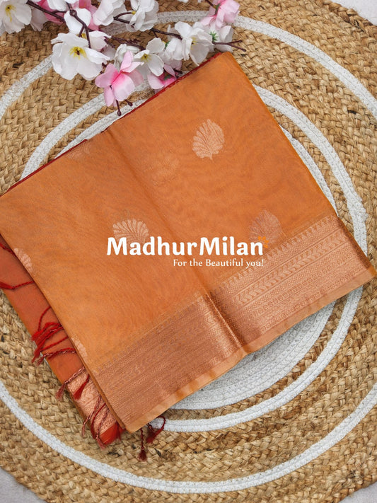 KOVAI SILK COTTON SARE CORAL RED