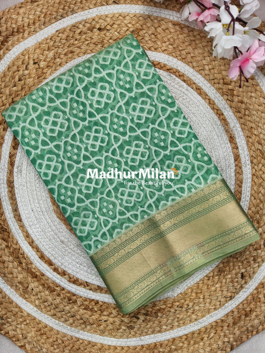 RUBY COTTON SILK SAREE DUSTY RAMA