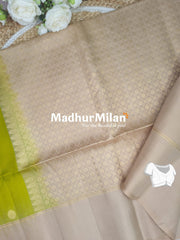 UPPADA SOFT SILK SAREE LIME SMOKE
