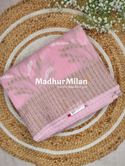 CRUSHED KORA COTTON SAREE PINK