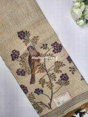 SPARROW KOVAI COTTON SAREE CHIKU PURPLE