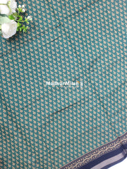 BAGRU PRINT KAJU SILK SAREE RAMA