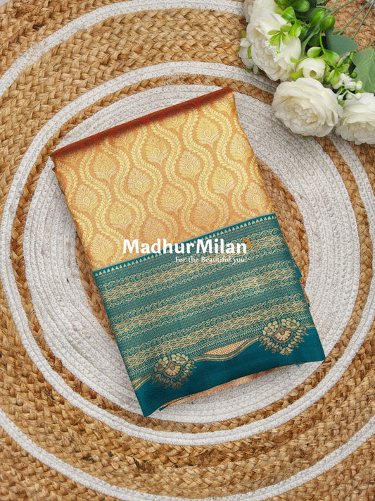 SHANTALA TISSUE SILK SAREE DUSTY ORANGE RAMA