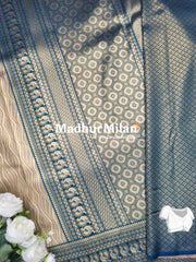 KALANJALI TISSUE SILK SAREE DUSTY PURPLE RAMA