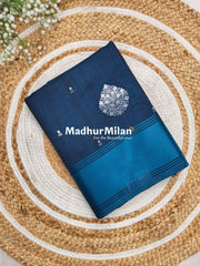 RAW SILK WORK SAREE BLUE