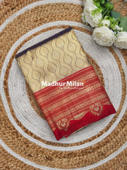 SHANTALA TISSUE SILK SAREE DUSTY VIOLET DARK PINK