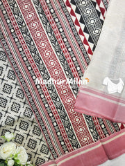 CHARCOAL BEAUTY SAREE RED BLACK