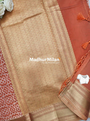 RUBY COTTON SILK SAREE DUSTY ORANGE