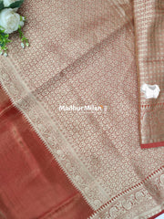 BANARASI TISSUE ORGANZA SAREE ORANGE