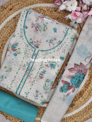 ARTHEN LINEN UNSTITCHED SALWAR SUIT RAMA