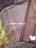 INDRA TISSUE SILK SAREE GOLDEN BROWN PURPLE
