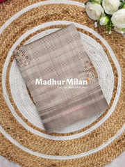 SATTVA RAW SILK EMBROIDERY WORK SAREE BEIGE