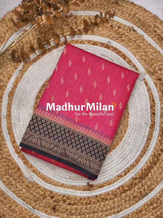 BANARASI COTTON LOOMS DUSTY PINK GREY