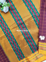 ILKAL BOX CHECKS SAREE RUST