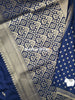 TULSI MALAI SILK SAREE NAVY BLUE