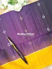 STRIPES BUTTA SOFT SILK SAREE PURPLE GOLD