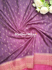 BANARASI COTTON LOOMS BRINJAL PINK