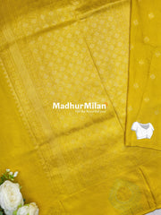 BIT BUTTA BORDER BANARASI SAREE YELLOW