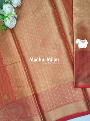 BANARASI KORA SILK SAREE RED