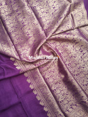 MISAKI BANARASI CREPE SILK SAREE LIGHT PURPLE