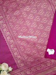 CHARVI BANARASI CREPE SILK SAREE PURPLE