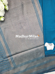 BANARASI ZARI WOVEN SAREE GERMAN BLUE