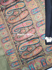 BANARASI GOLD TISSUE MEENA WEAVE SAREE BLACK