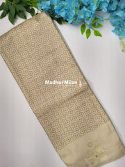 SEMI TUSSER EMBROIDERY BORDER SAREE BROWN