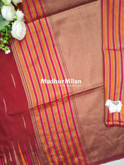 TEMPLE SILK SAREE MAROON
