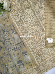 KOTA EMBROIDERY BODER WORK SAREE YELLOW